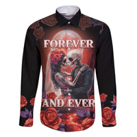 Personalised Day of Dead Couple Sugar Skull Family Matching Tank Maxi Dress and Hawaiian Shirt Forever and Ever! LT05 - Wonder Print Shop