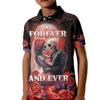 Personalised Day of Dead Couple Sugar Skull Kid Polo Shirt Forever and Ever! LT05 - Wonder Print Shop
