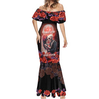 Personalised Day of Dead Couple Sugar Skull Mermaid Dress Forever and Ever! LT05 - Wonder Print Shop