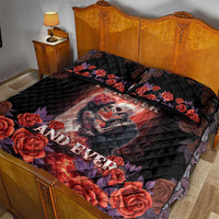 Day of Dead Couple Sugar Skull Quilt Bed Set Forever and Ever! LT05 - Wonder Print Shop
