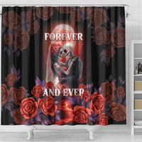 Day of Dead Couple Sugar Skull Shower Curtain Forever and Ever!