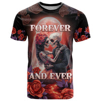 Personalised Day of Dead Couple Sugar Skull T Shirt Forever and Ever! LT05 - Wonder Print Shop