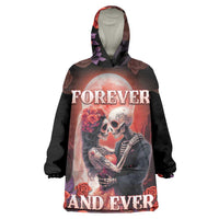 Personalised Day of Dead Couple Sugar Skull Wearable Blanket Hoodie Forever and Ever! LT05 - Wonder Print Shop