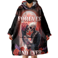 Personalised Day of Dead Couple Sugar Skull Wearable Blanket Hoodie Forever and Ever! LT05 - Wonder Print Shop