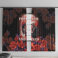 Day of Dead Couple Sugar Skull Window Curtain Forever and Ever! LT05 - Wonder Print Shop