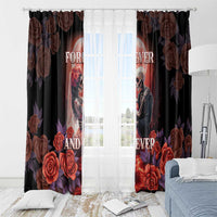 Day of Dead Couple Sugar Skull Window Curtain Forever and Ever! LT05 - Wonder Print Shop