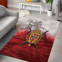 Polish-Lithuanian Commonwealth Area Rug Medieval Royal Coat Of Arms Heritage