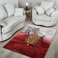 Polish-Lithuanian Commonwealth Area Rug Medieval Royal Coat Of Arms Heritage