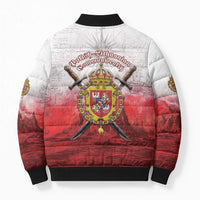 Polish-Lithuanian Commonwealth Bomber Puffer Jacket Medieval Royal Coat Of Arms Heritage