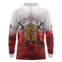 Polish-Lithuanian Commonwealth Long Sleeve Polo Shirt Medieval Royal Coat Of Arms Heritage