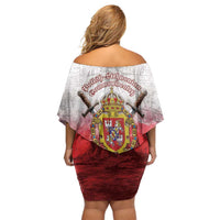 Polish-Lithuanian Commonwealth Off Shoulder Short Dress Medieval Royal Coat Of Arms Heritage