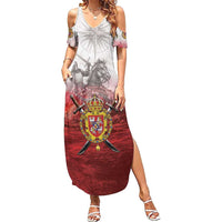 Polish-Lithuanian Commonwealth Summer Maxi Dress Medieval Royal Coat Of Arms Heritage