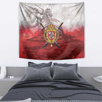 Polish-Lithuanian Commonwealth Tapestry Medieval Royal Coat Of Arms Heritage