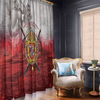 Polish-Lithuanian Commonwealth Window Curtain Medieval Royal Coat Of Arms Heritage