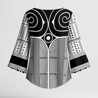 Japan Kimono Sleeve Blouse Jomon Tattoo Inspiration White