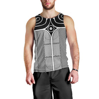 Japan Men Tank Top Jomon Tattoo Inspiration White