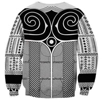 Japan Sweatshirt Jomon Tattoo Inspiration White