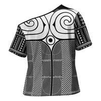 Japan Cross Shoulder Shirt Jomon Tattoo Inspiration Black