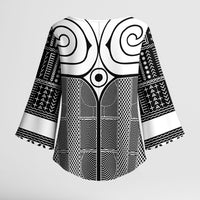 Japan Kimono Sleeve Blouse Jomon Tattoo Inspiration Black