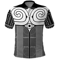 Japan Polo Shirt Jomon Tattoo Inspiration Black