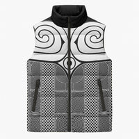 Japan Sleeveless Puffer Jacket Jomon Tattoo Inspiration Black
