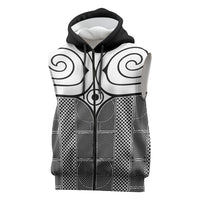 Japan Sleeveless Zip Hoodie Jomon Tattoo Inspiration Black