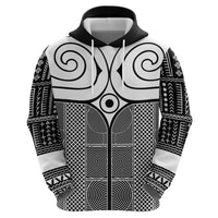 Japan Zip Hoodie Jomon Tattoo Inspiration Black