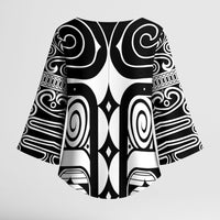 Japan Indigenous Jomon Tattoo Inspiration Kimono Sleeve Blouse White Version