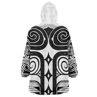 Japan Indigenous Jomon Tattoo Inspiration Wearable Blanket Hoodie White Version