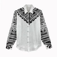 Japan Indigenous Jomon Tattoo Inspiration Women Casual Shirt White Version