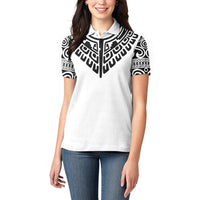 Japan Indigenous Jomon Tattoo Inspiration Women Polo Shirt White Version