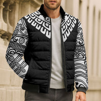 Japan Indigenous Jomon Tattoo Inspiration Bomber Puffer Jacket Black Version