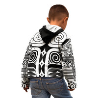 Japan Indigenous Jomon Tattoo Inspiration Kid Hoodie Black Version