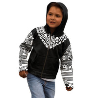 Japan Indigenous Jomon Tattoo Inspiration Kid Hoodie Black Version