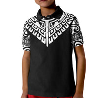 Japan Indigenous Jomon Tattoo Inspiration Kid Polo Shirt Black Version
