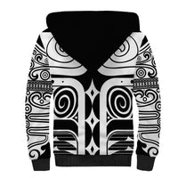 Japan Indigenous Jomon Tattoo Inspiration Sherpa Hoodie Black Version
