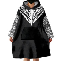 Japan Indigenous Jomon Tattoo Inspiration Wearable Blanket Hoodie Black Version