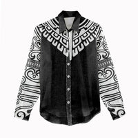 Japan Indigenous Jomon Tattoo Inspiration Women Casual Shirt Black Version