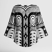 Japanese Indigenous Kimono Sleeve Blouse Jomon Tribal Inspired White