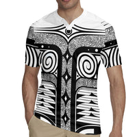 Japanese Indigenous Rugby Jersey Jomon Tribal Inspired White