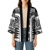 Japanese Indigenous Kimono Jomon Tribal Inspired Black