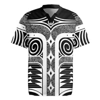 Japanese Indigenous Rugby Jersey Jomon Tribal Inspired Black