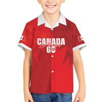Custom Canada Football 2026 Kid Hawaiian Shirt Les Rouges Making History