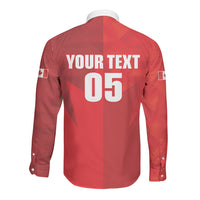 Custom Canada Football 2026 Long Sleeve Button Shirt Les Rouges Making History
