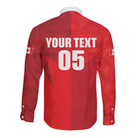 Custom Canada Football 2026 Long Sleeve Button Shirt Les Rouges Making History