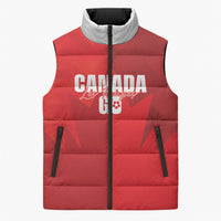 Custom Canada Football 2026 Sleeveless Puffer Jacket Les Rouges Making History