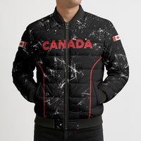 Custom Canada Football 2026 Bomber Puffer Jacket Go Les Rouges