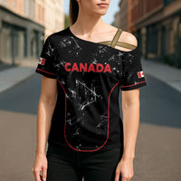 Custom Canada Football 2026 Cross Shoulder Shirt Go Les Rouges