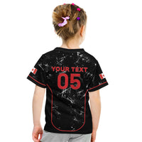 Custom Canada Football 2026 Kid T Shirt Go Les Rouges