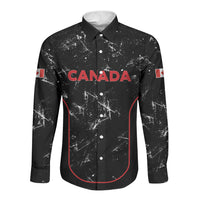 Custom Canada Football 2026 Long Sleeve Button Shirt Go Les Rouges